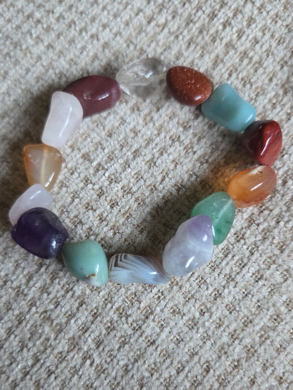 Multi-Color Semi-Precious Chip Stretch Bracelet - Women Jewelry
